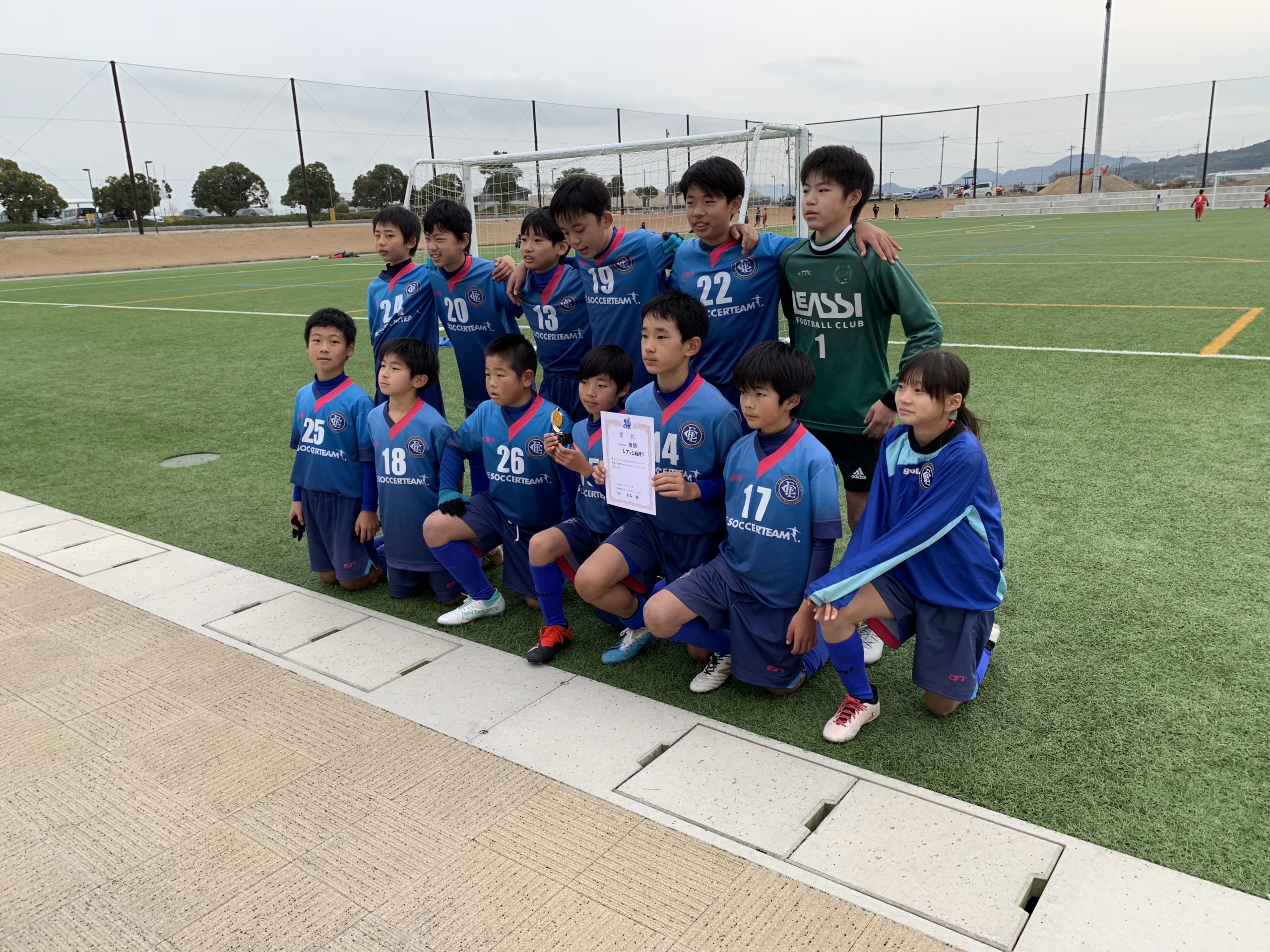 U 12 1st 山口 下関遠征 ブルーローズカップ 2位ブロック優勝 レアッシ福岡fc